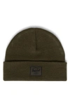 Herschel Supply Co Elmer Shallow Cuffed Beanie In Ivy Green/ Ivy Green