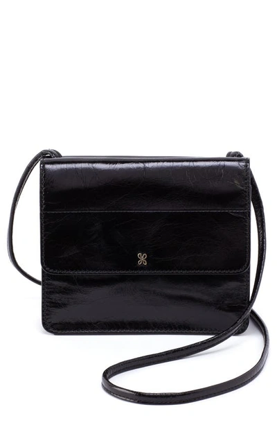 Hobo Jill Leather Wallet Crossbody Bag In Black