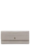 Hobo Jill Large Leather Trifold Wallet In Driftwood