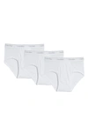 Calvin Klein 3-pack Moisture Wicking Stretch Cotton Briefs In White