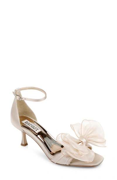 BADGLEY MISCHKA NELLY MESH BOW ANKLE STRAP SANDAL 