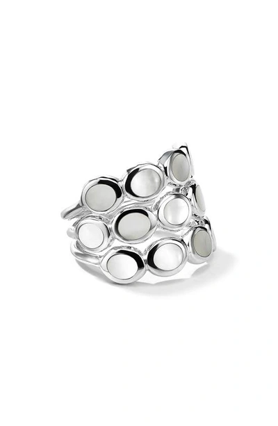 Ippolita Women's Polished Rock Candy Sterling Silver & Mother-of-pearl Triple-band Ring