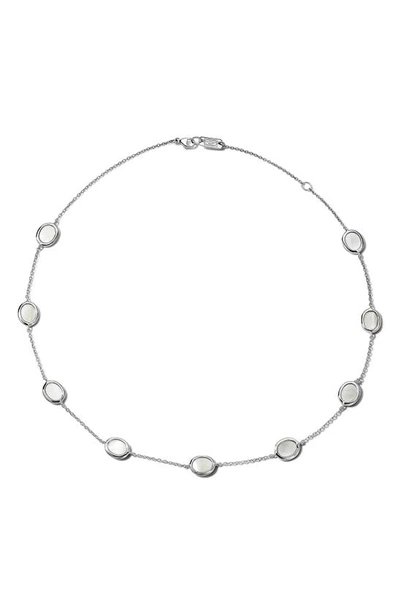 Ippolita 925 Polished Rock Candy&reg; Short Confetti Necklace In Mother-of-pearl, 18"l In White/silver