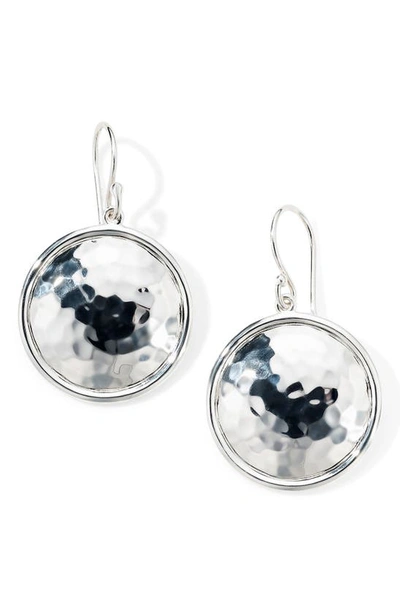 Ippolita Sterling Silver Classico Hammered Dome Drop Earrings