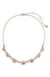 MARCHESA PEAR CRYSTAL HALO FRONTAL NECKLACE