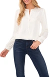 Cece Charmeuse Blouse In Soft Ecru