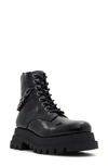 Aldo Grandeur Chained Combat Booties Women's Shoes In Black