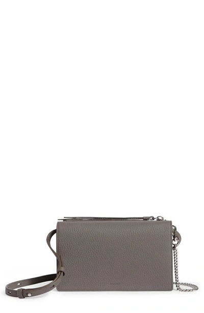 Allsaints Fetch Leather Bag In Ash Grey