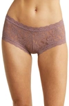 Hanky Panky Signature Lace Boyshorts In Artichoke Heart Purple