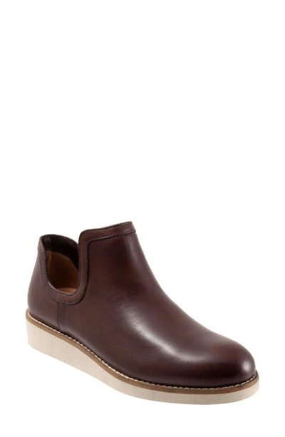 Softwalk Woodbury Leather Bootie In Dark Brown