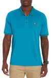 Robert Graham Archie Short Sleeve Polo In Teal