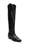 Donald Pliner Marina Over The Knee Western Boot In Black