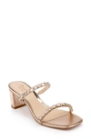 Jewel Badgley Mischka Alessia Slide Sandal In Rose Gold