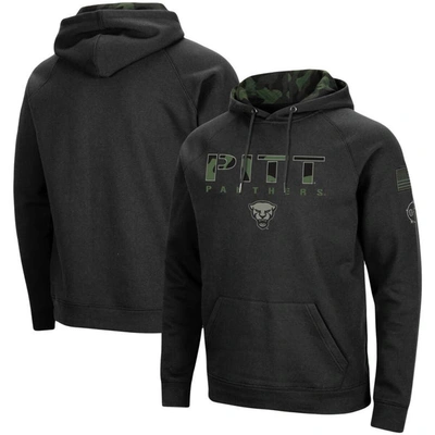 COLOSSEUM COLOSSEUM BLACK PITT PANTHERS OHT MILITARY APPRECIATION CAMO PULLOVER HOODIE