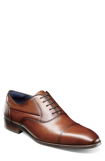 Stacy Adams Men's Kallum Cap-toe Oxford Dress Shoe Men's Shoes In Cognac