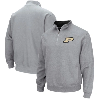 Colosseum Men's Purdue Boilermakers Tortugas Team Logo Quarter-zip Jacket In Heathered Gray
