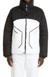 Moncler Black And White Barbat Down Jacket In White