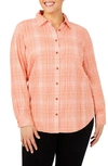 Foxcroft Rhea Plaid Button-up Shirt In Pumpkin Spice