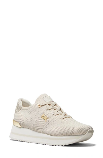 Michael Michael Kors Monique Knit Sneaker In Cream