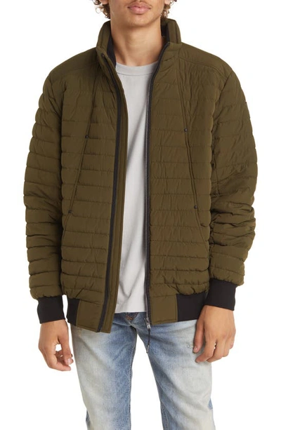 Moose Knuckles Active Flex Keap Bomber Jacket In Park Green