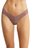 Hanky Panky Signature Lace Low Rise Thong In Artichoke Heart Purple