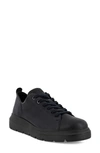 Ecco Nouvelle Water Repellent Leather Sneaker In Black