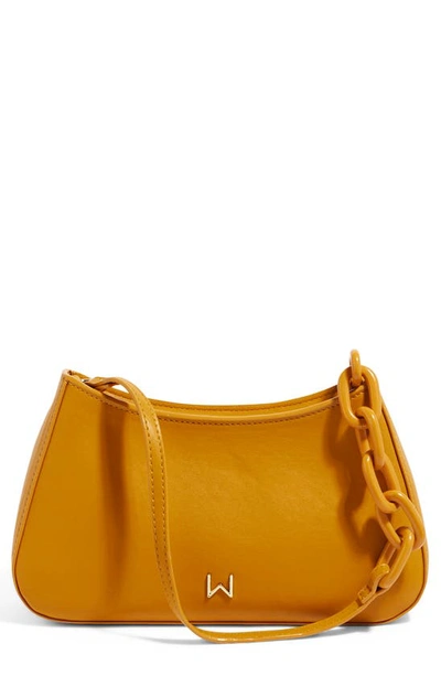 House Of Want Newbie Vegan Leather Shoulder Bag In Amber
