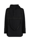 Burberry Logo-print Oversized Windbreaker In Black