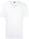John Varvatos Star Usa Slim Fit Slubbed V-neck T-shirt In Salt