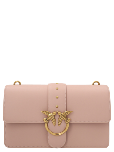 Pinko Classic Love Icon Simply Crossbody Bag In Pink