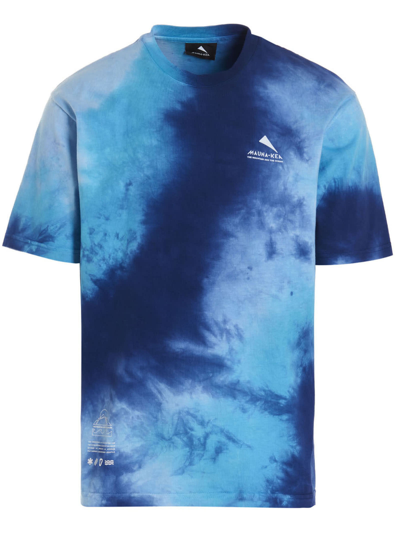 Mauna Kea Tie-dye Print Logo T-shirt In Light Blue
