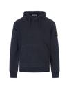Stone Island Blue Classic Cotton Hoodie In Blue