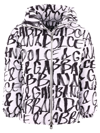 Dolce & Gabbana Piumino Graffiti-logo-print Padded Jacket In White