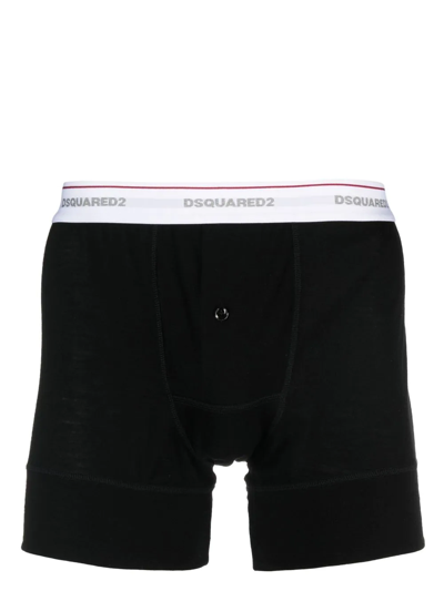 Dsquared2 Logo-waistband Boxers In Black