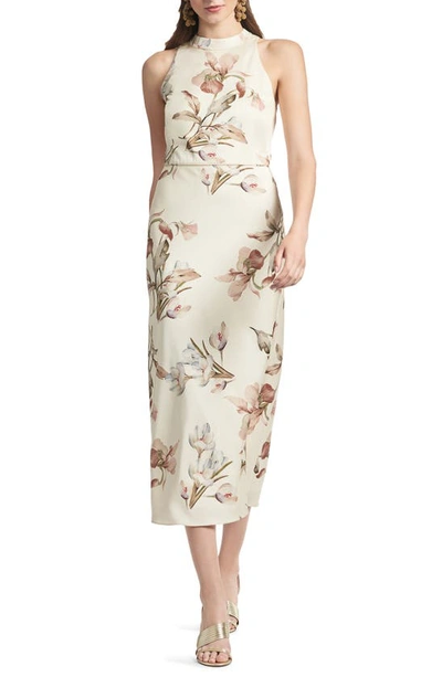 Sachin Babi Lisandra Floral-print Satin Crepe Midi Dress In