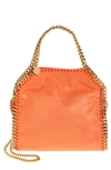 Stella Mccartney Mini Falabella Faux Leather Tote In 7501 Bright Orange