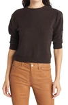 FRAME RUCHED SLEEVE RECYCLED CASHMERE BLEND SWEATER