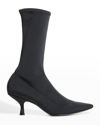 Khaite Taylor Stretch Pump Booties In Black