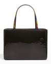 Amina Muaddi Amini Gilda Napa Embellished Top-handle Bag In Black