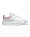 Alexander Mcqueen Men's Oversized Larry Bicolor Leather Low-top Sneakers In Laminate Pink