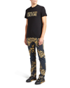 Versace Jeans Couture Men's Metallic-logo T-shirt In Black/gold