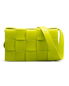 Bottega Veneta The Cassette Intrecciato Crossbody Bag In Acid Kiwi/silver