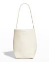 The Row Park Small North-south Tote Bag In Ivory
