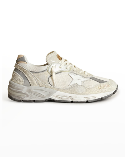 Golden Goose Star Dad Mixed Leather Running Sneakers In Multi
