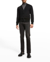 Tom Ford Men's Tonal Wool Cardigan Sweater In Black Solid