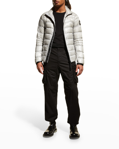 Canada Goose Men's Crofton Quilted Nylon Jacket In Silver/birch