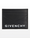 Givenchy G-essentials Monogram Cardholder In 4g Logo Leather In Black