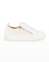 Giuseppe Zanotti Woman Sneakers White Size 11 Soft Leather In White/gold