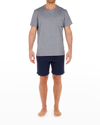 HOM MEN'S SHORT-SLEEVE PAJAMA SET