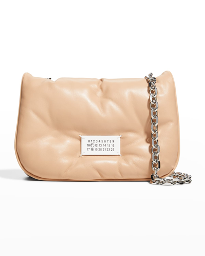 Maison Margiela Glam Slam Puffy Mini Flap Crossbody Bag In Pink